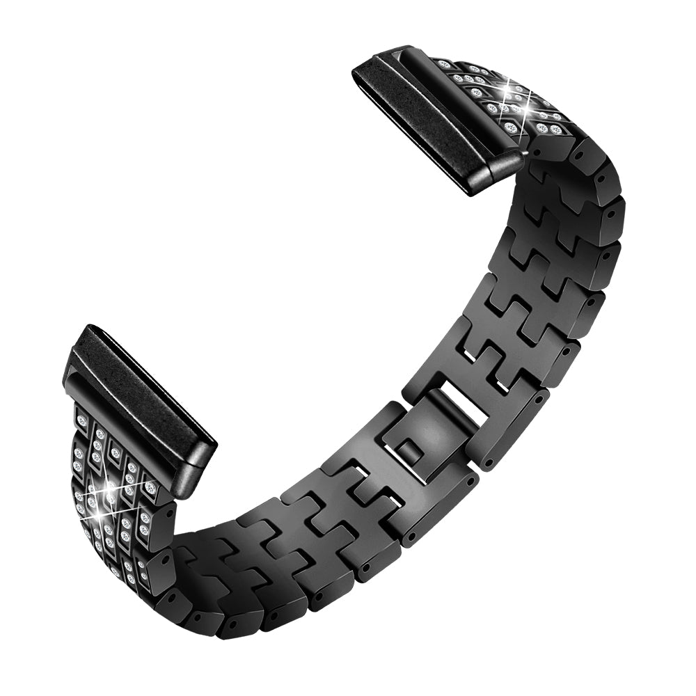 For Fitbit Versa 4 Sense 2 Rhinestones Decor Zinc Alloy Strap Replacement Smartwatch Band For Fitbit Versa 4 Sense 2 Rhinestones Decor Zinc Alloy Strap Replacement Smartwatch Band